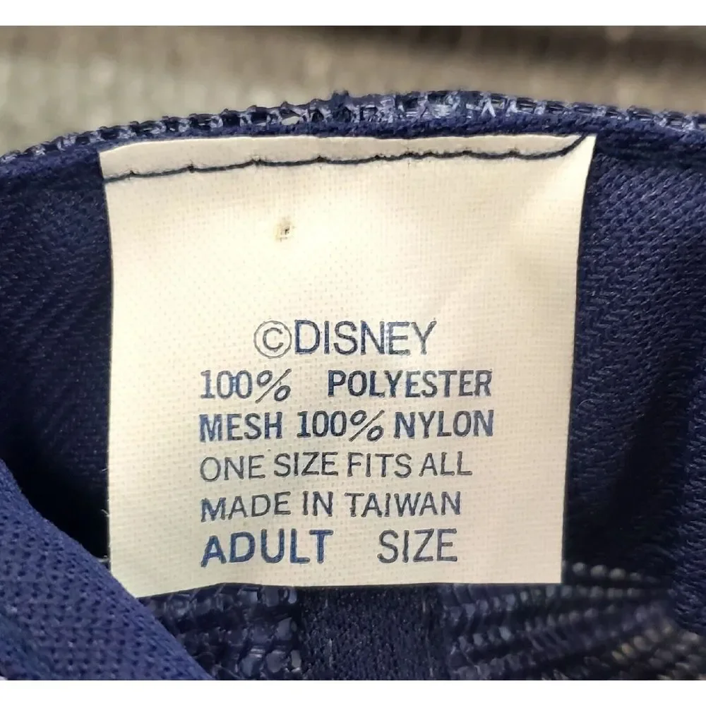 Vintage Disney Epcot Center Trucker Hat Navy Gold Leaf Mesh Snapback Cap